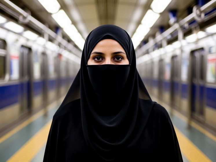 В Москве женщина в никабе отказалась подчиниться требованиям сотрудника полиции